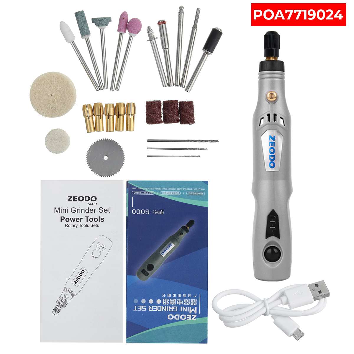 18V Engraving Pen Cordless Grinder Mini Drill Rotary tool With Grinding Accessories Set Multifunction Mini Engraving Pen: POA7719024