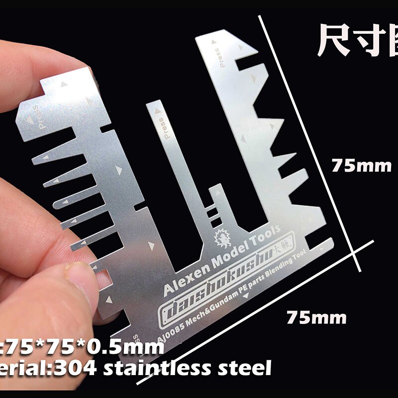 thumbnail interactive-video image 1 of Alexen Model Stainless Steel Scriber & Auxiliary Ruler – Model Building Tools – 1:100/1:144 Scale 1 of 3