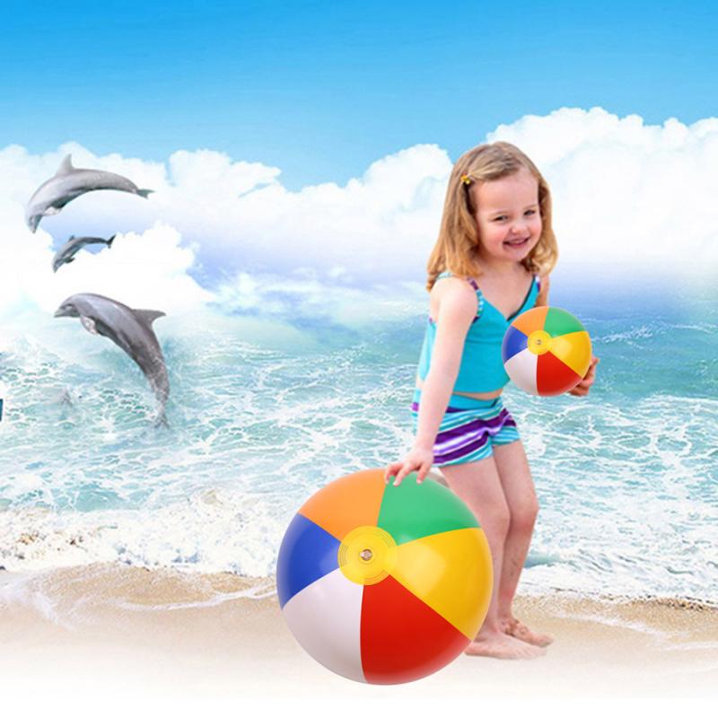 Kleurrijke Opblaasbare Strandbal Strand Zwembad Bal Spelen Opblaasbare Kinderen Zomer Zwemmen Speelgoed Strand Speelgoed Voor Kinderen