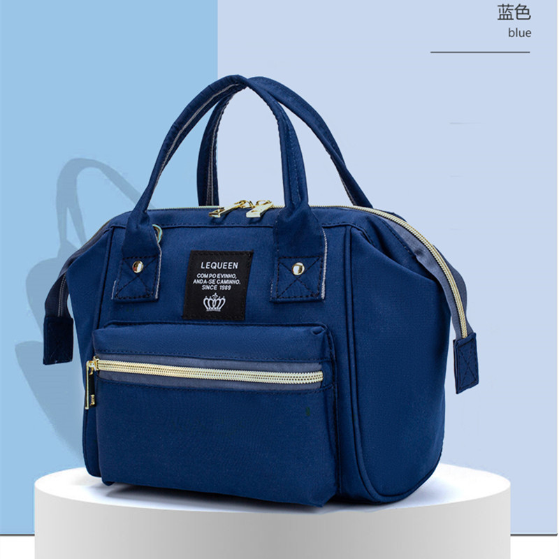 Lequeen-Mini bolsa de pañales de 2 tamaños, bolso de para madre y bebé,: Navy-Small