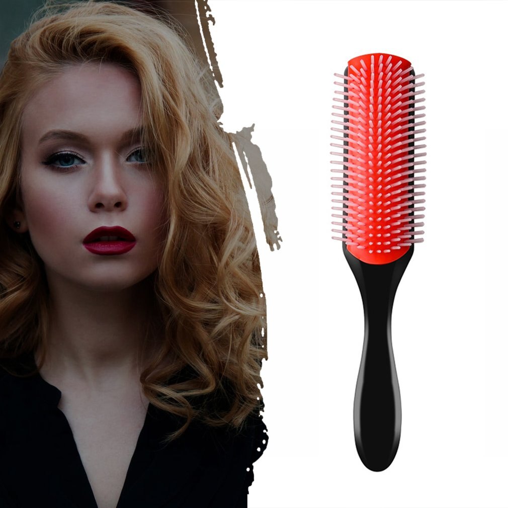 Mænds hår kam ni rækker styling kam krøllet lige hår massage kam ribben kam hår kam frisør værktøj