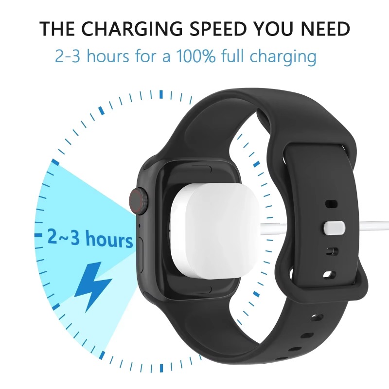 Cargador inalámbrico de reloj magnético para Apple Watch Series 10 S9 8 7/ 6 5 4 3 Se Ultra cargador tipo C Usb dos interfaces opcionales