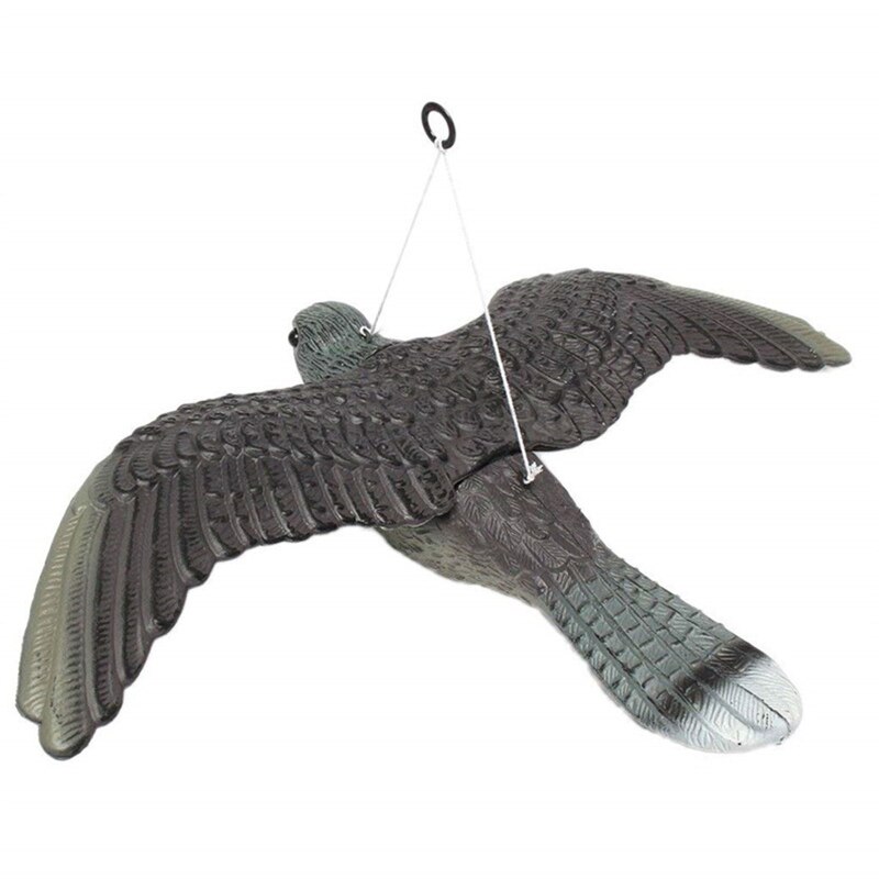 Oiseau volant réaliste hibou avec des ailes pour un stockage plus facile faucon Pigeon leurre antiparasitaire jardin épouvantail ornement
