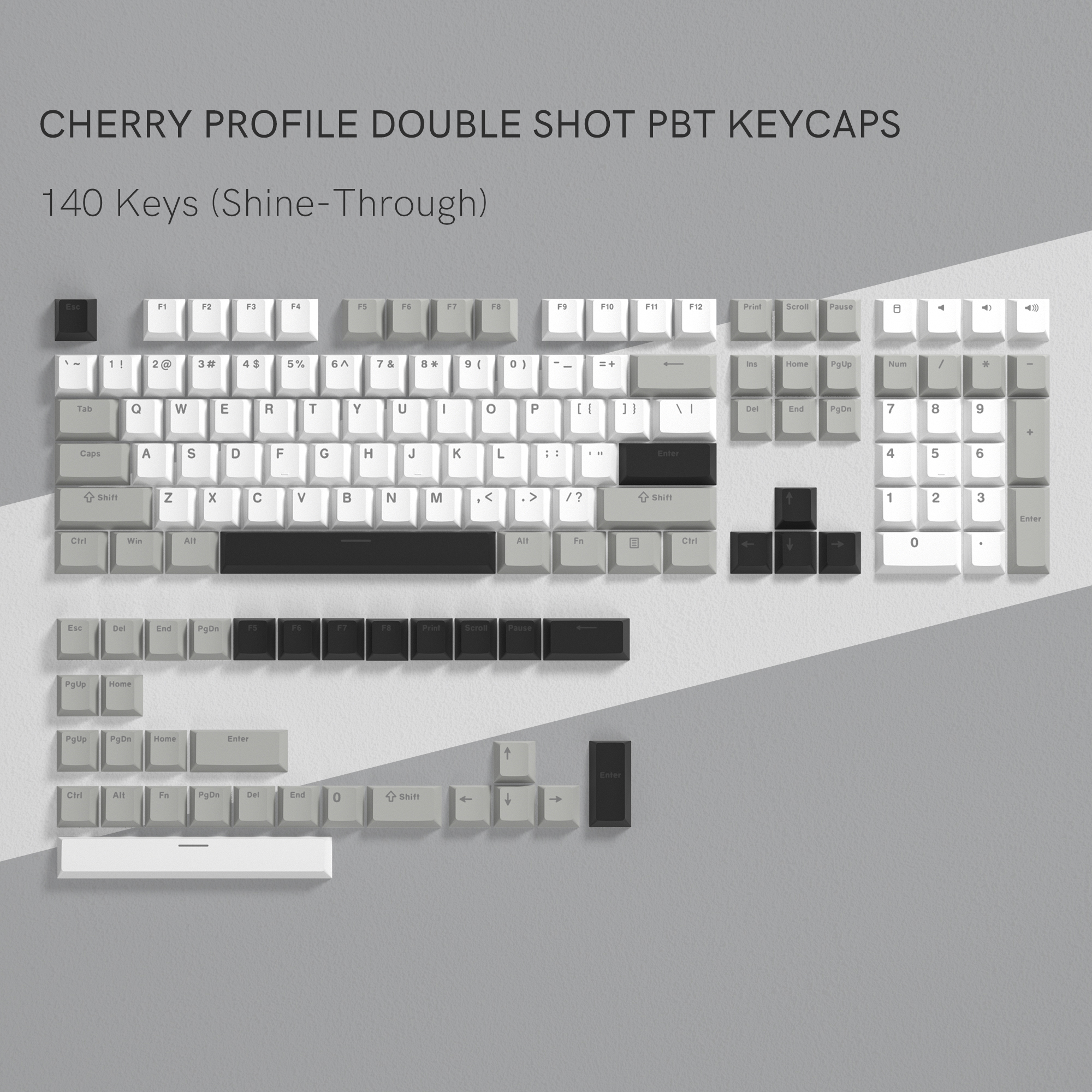 123 Keys Black PBT Keycap Backlit Side Print Double Shot Cherry Profile Key caps for MX Switches Mechanical Gaming Keyboard: Blue