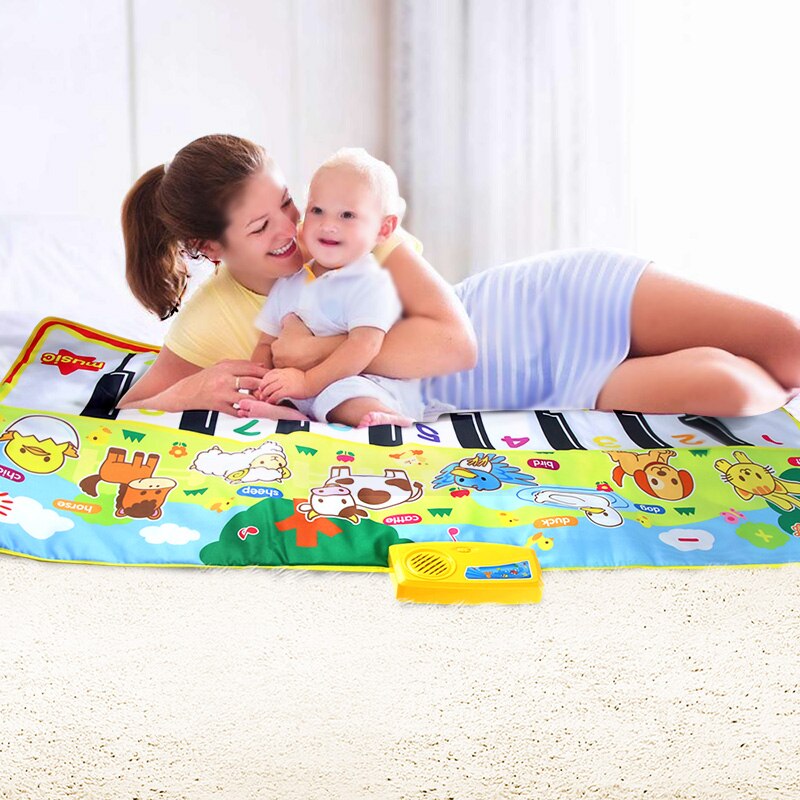 8 Styles Musical Mat with Animal Voice Baby Piano Playing Carpet Music Game Instrument Toys Early Educational Toys for Kids