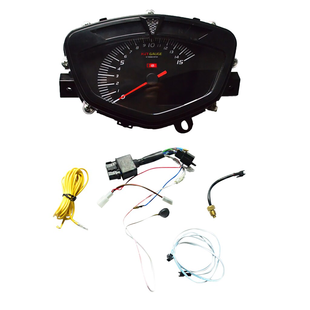 Universal 7 Backlight LCD Motorcycle Speedometer Tachometer Digital Odometer Gauge RPM KMH/MPH