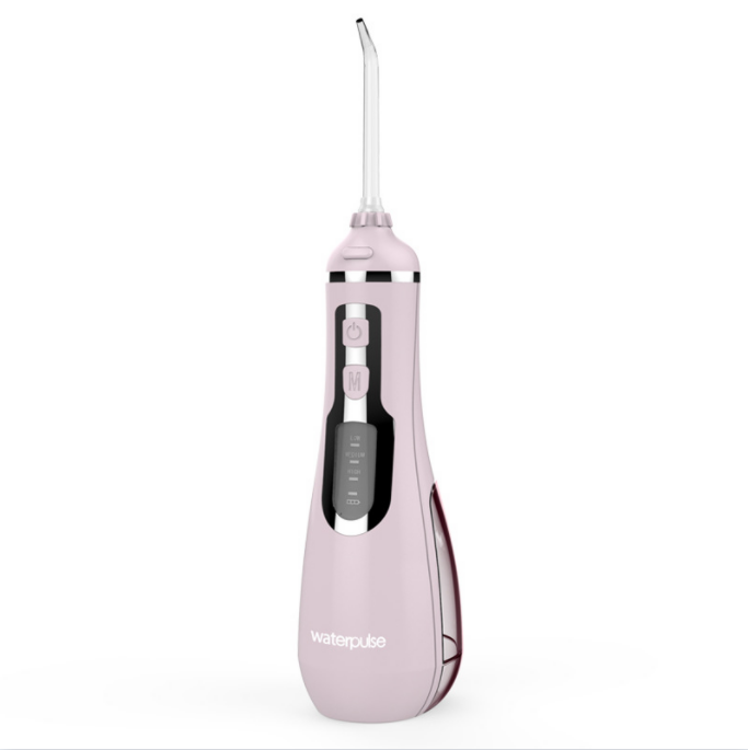 Waterpulse-irrigador Oral portátil V500 para adultos, hilo dental de agua recargable, impermeable IPX7, 200ml: Pink