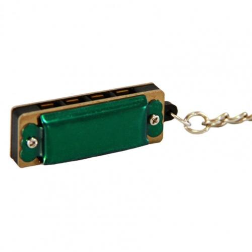 Mini colgante de Harmonia de 8 tonos y 4 agujeros para niños, armónica pequeña, canciones removibles, instrumentos musicales para niños, colgante para de vacaciones para estudiantes: Dark  Green