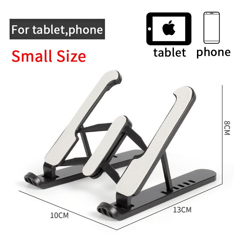 Universal Laptop Stand Adjustable Foldable Desk Rotation Support For MacBook Pro iPad PC Tablet Notebook Desktop Portable Holder: Black Small1