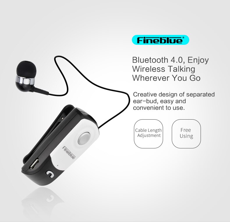 FineBlue F960 Mini Bluetooth Earbuds - Wireless Noise Cancelling Headset with Vibration for Mobile Calls