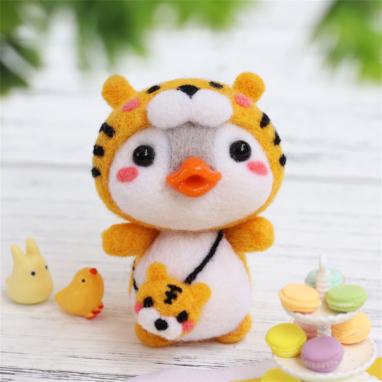Leuke Pinguïn Patroon Handgemaakte Diy Poke Wol Vilt Materiaal Productie Pakket Kinderen Gevulde Pop Voor Kinderen Kinderen Pluchen Speelgoed: E