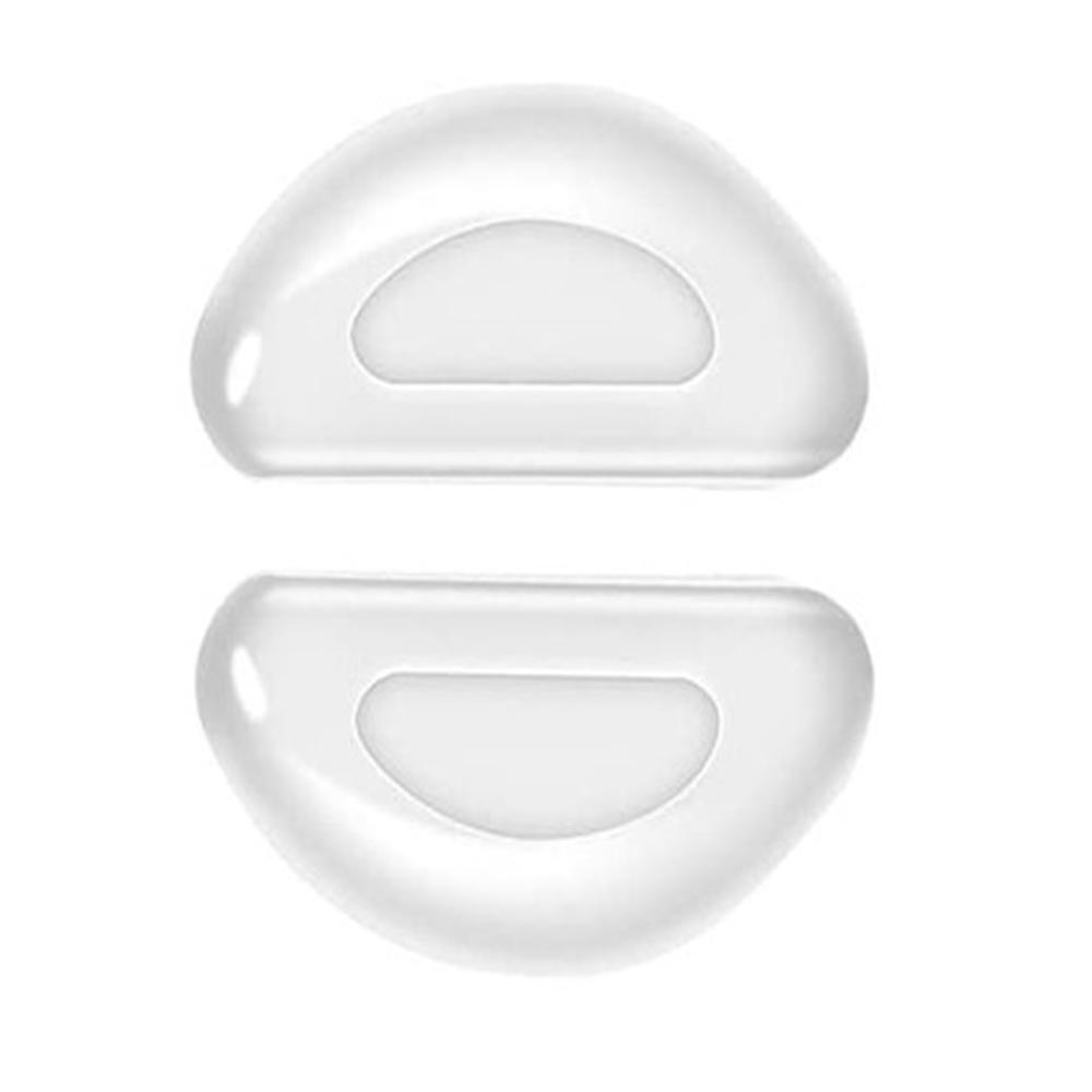 Almohadillas Adhesivas para gafas de sol, accesorios para gafas con forma de D, antideslizantes, de silicona fina: Transparent