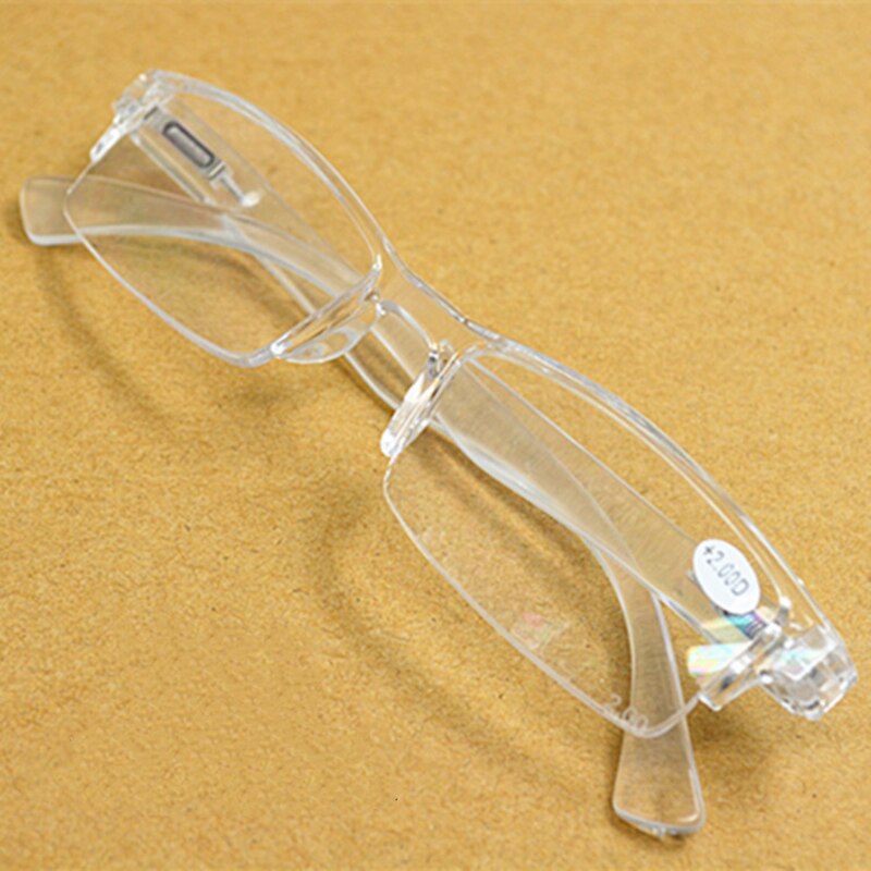 Retro Ultralight Geïntegreerde Leesbril Unisex Leesbril Zilver Wit Lente Glazen Benen Leesbril