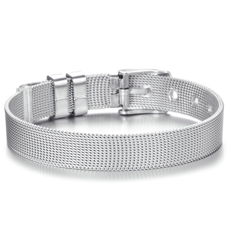 Octbyna Gittergewebe Armbinde einstellen Edelstahl Liebe murmeln Charme Armbinde Für Frauen Gurt Schmuck Frauen Liebhaber: A8