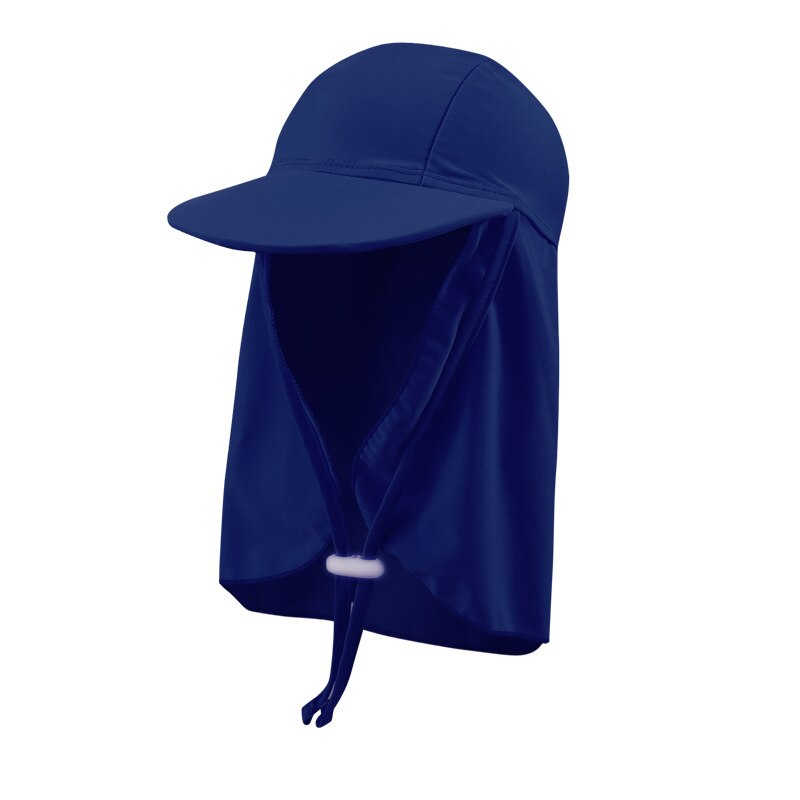 Sombrero con solapa para niños, gorra con cuerda UPF 50 +, protección solar, cubierta para el cuello, gorra de playa para ciclismo,