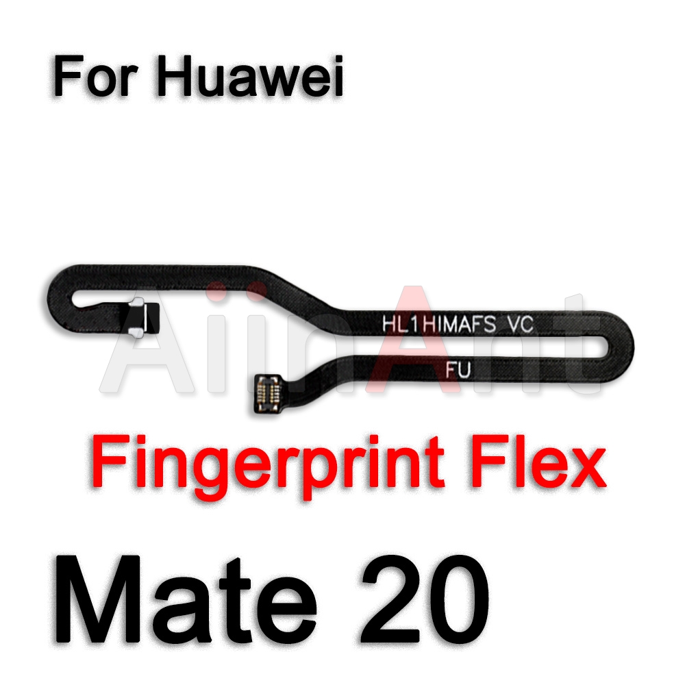 Aiinant Home botón de encendido trasero, escáner de dedo de identificación táctil, Sensor de huellas dactilares, Cable flexible para Huawei Mate 20 Lite Pro, piezas de repuesto: BLANCO