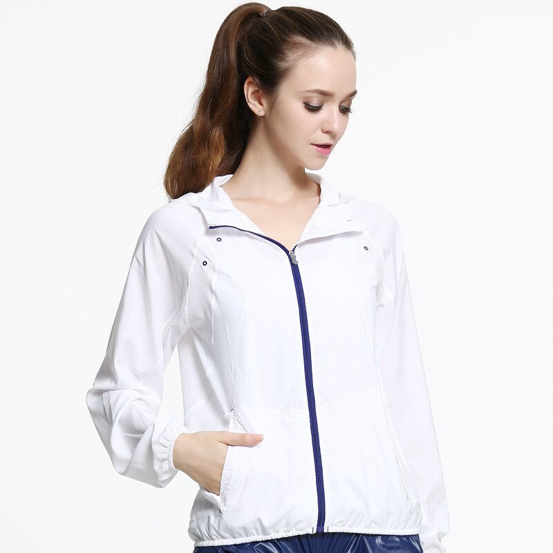 Style Hooded Pullover Running Sports Jacket Women's Sun-Protection Wind Shield Reflective Fitness Clothing