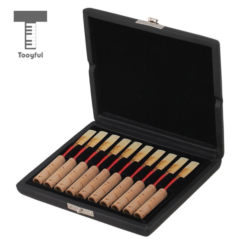 Tooyful Pu Lederen Hobo Riet Box Holder Case Voor 10x Riet Houden Houtblazers Accessoire