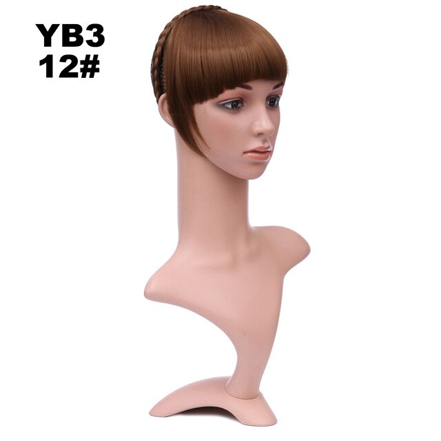 Girlshow flechten stirnband Synthetische Haar Knall Kurzen Fransen Haar Stumpfen BangYB3 6 &quot;, 16 Farben Erhältlich 50g, 1 stück: YB3 Farbe 12