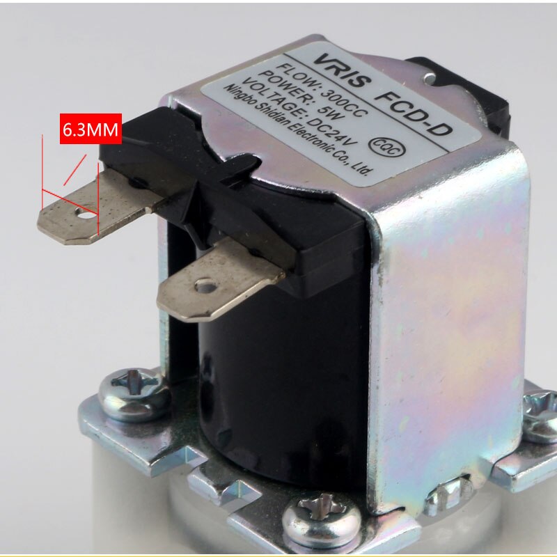 Internal Thread 1/4" DC24V Waste Water Solenoid Valve 300cc Flow RO Water Purifier FCD-D Electromagnetic Valve Normally Closed