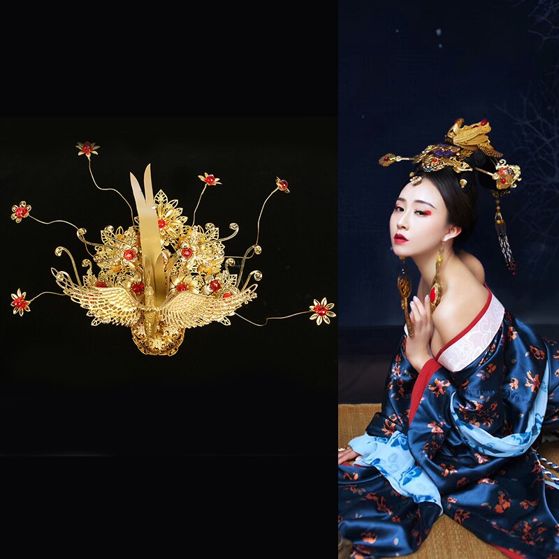 Qsj antiguo disfraz chino peluquería estilo antiguo imperial concubina Peluca de tocado: Hair 3