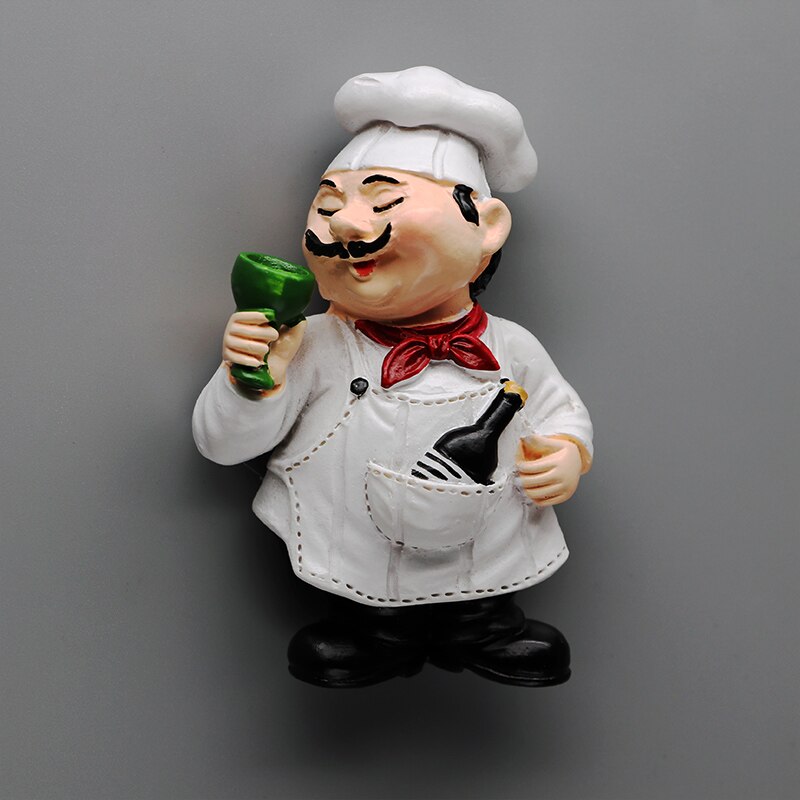 Restaurant Chef réfrigérateur collé pain maître 3D réfrigérateur aimant réfrigérateur magnétique collé à la main collection grands Chefs