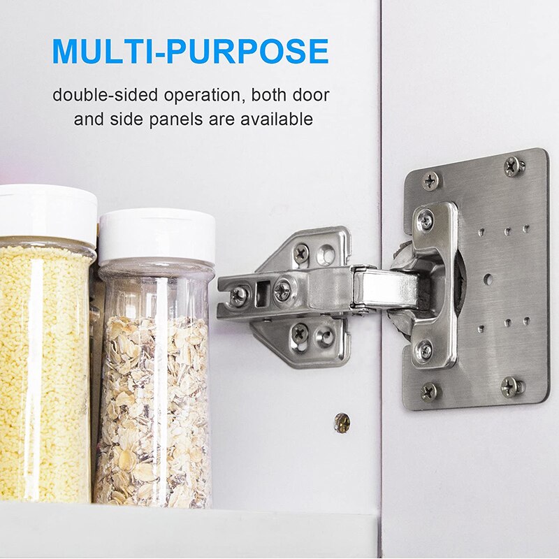 1/2/4pcs Hinge Mounting Plate with Screws Adapts to Hinge Cups of Different Sizes Easy Mount Concealed Cabinet Hinge XHC88