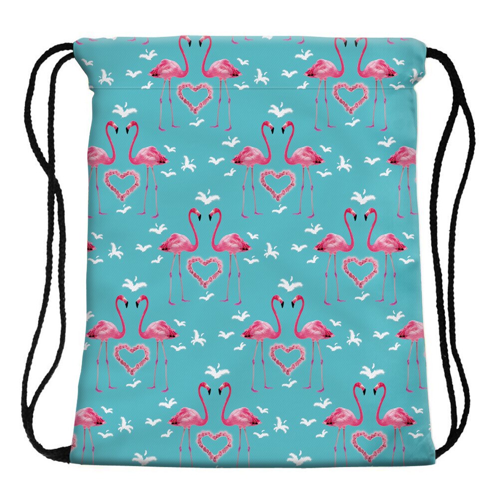 Deanfun Saco de Cordão 3D Flamingo Impresso Mochilas Da Moda para Viajar 30574