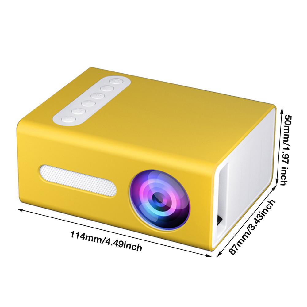 Mini proyector Rondaful T300 LED 320x240 píxeles compatible con 1080P HDMI USB Audio proyector portátil reproductor de Video para el hogar