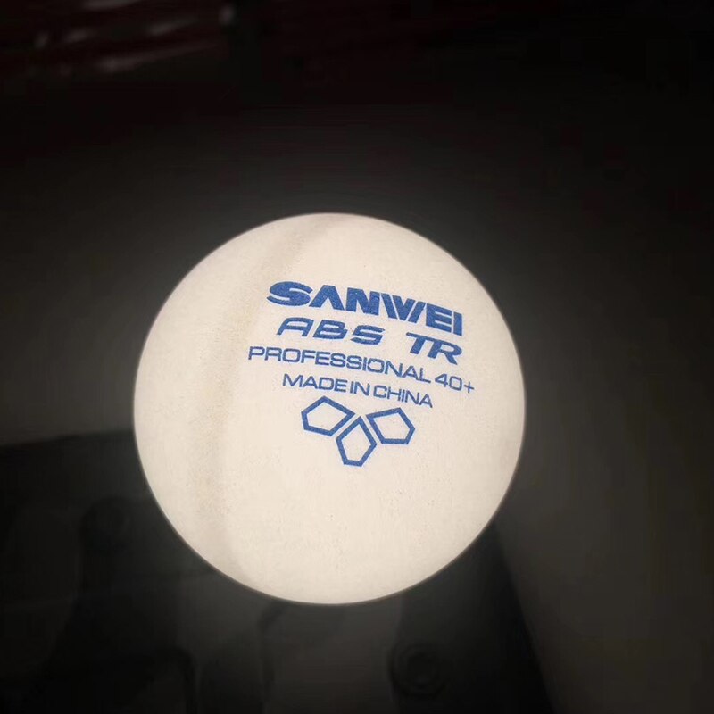 SANWEI ABS TR 3 Sterne Tischtennis Bälle 40 + Neue Material Kunststoff Weiß Klingeln Pong Bälle für Ausbildung 100 stücke