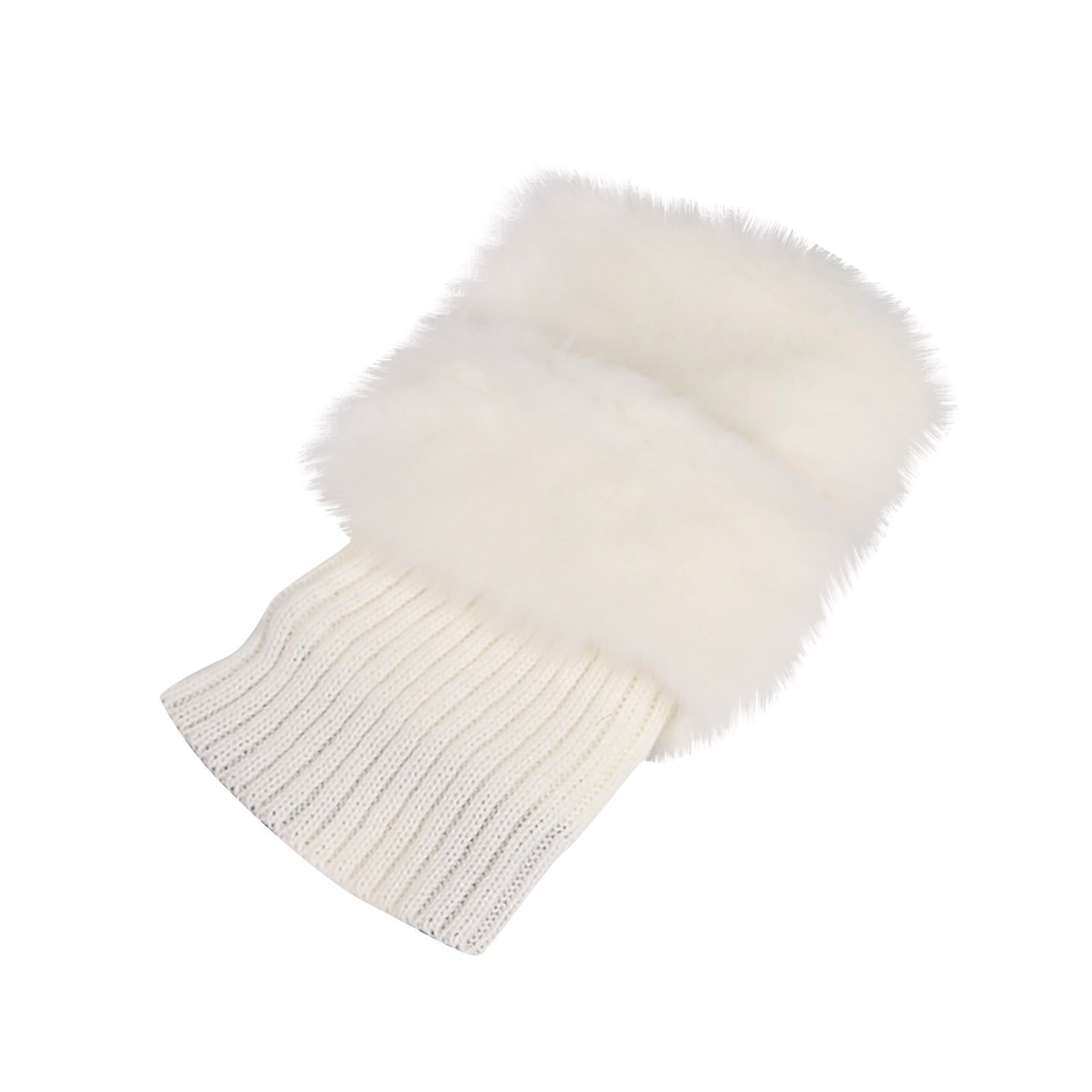 Frauen Mädchen Winter Verdicken Plüsch Stiefel Manschette Rippen Gestrickte Kurze Beinlinge Einfarbig Häkeln Gamaschen Deckel Socken 2 Paare