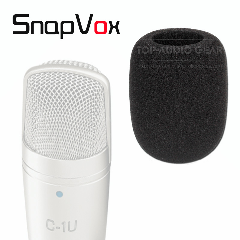 Di alta Qualità Parabrezza Spugna Mic Copertura Antipolvere Schiuma per Behringer C-1U C 1U C 1 U C1U Microfono pop filtro parabrezza Nero