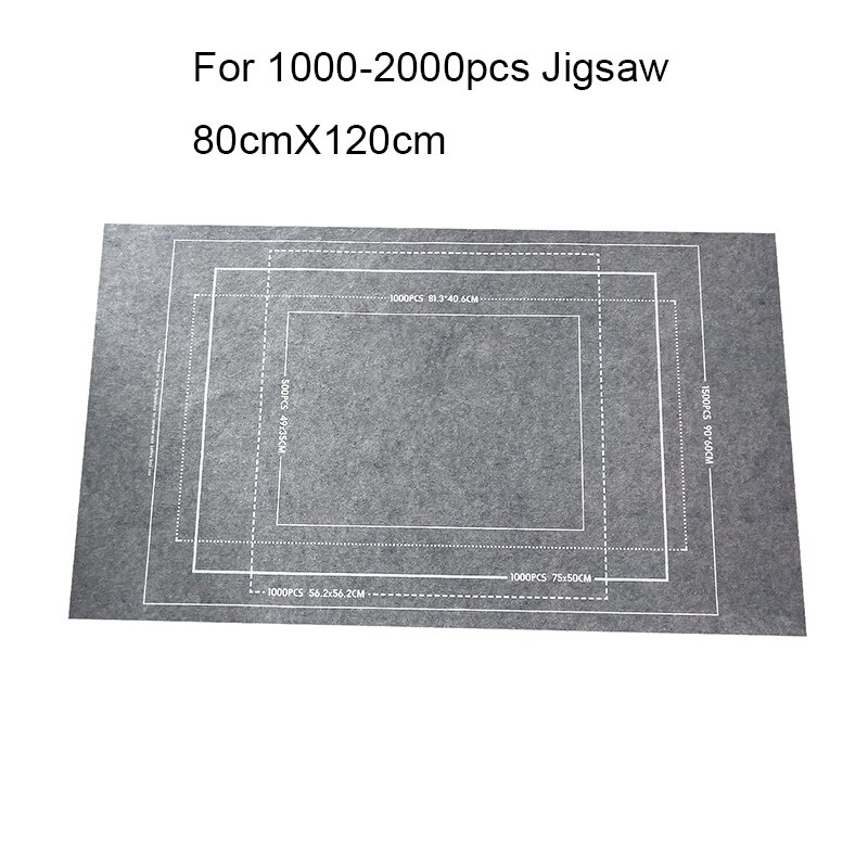 Ready Stock Jigsaw blanket Puzzles Mat Felt Mat Puzzles Blanket with Accessories Puzzles Storage: gray 2000pcs