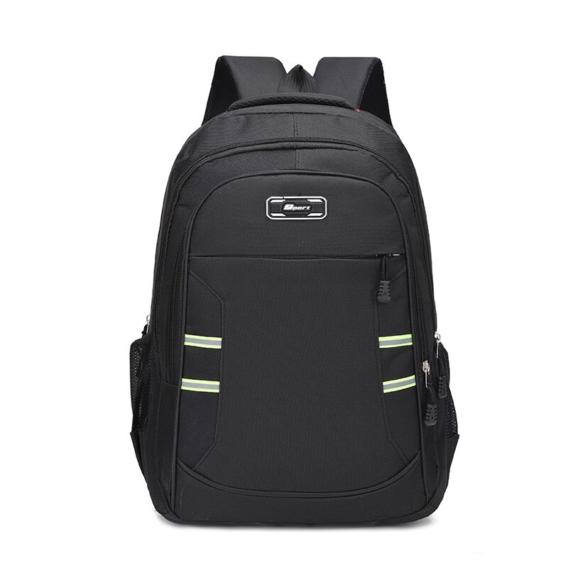 Hommes décontracté marée sac à dos jeunesse étudiant sac à dos en plein air courte distance voyage sac à dos: Black
