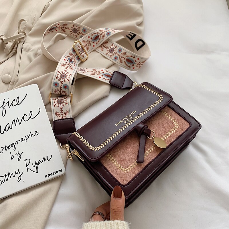 Contrast Kleur Lederen Crossbody Tassen Vrouwen Reizen Handtas Mode Eenvoudige Schouder Messenger Dames Cross Body Bag: Rood