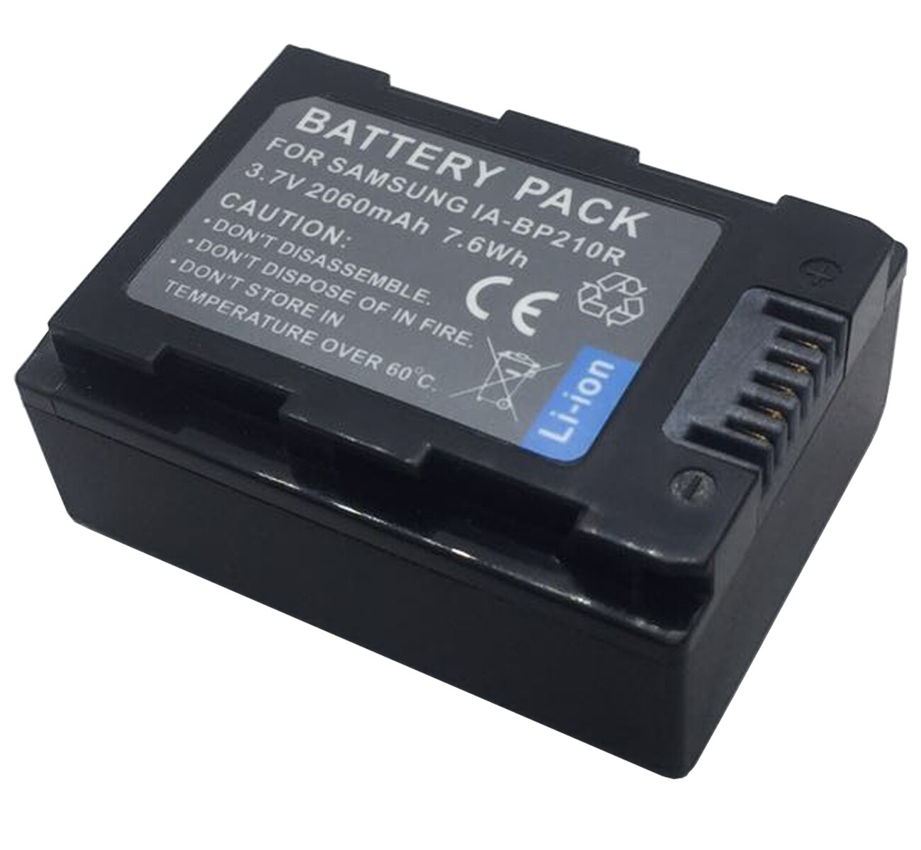 Batterie pour Samsung SMX-F50BP, SMX-F50, SMX-F53, SMX-F54, SMX-F70, HMX-F80, HMX-F90, HMX-F90BP, HMX-F90BN,, caméscope/XAA: 1x IA-BP210R Battery