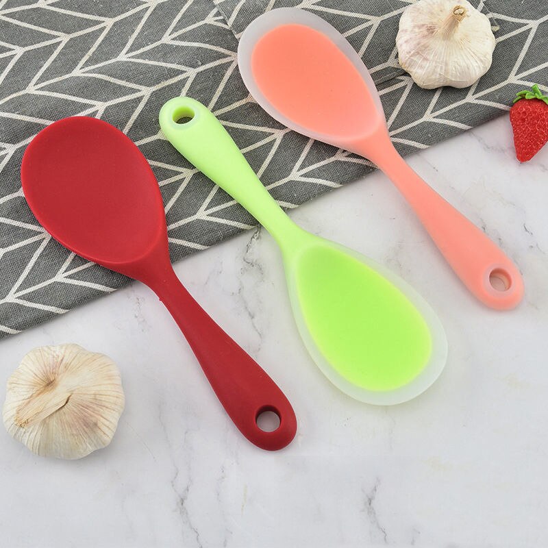 Cuchara de arroz de silicona ecológica de , paleta creativa, cuchara de servicio de comida de papa, antiadherente, resistente al calor