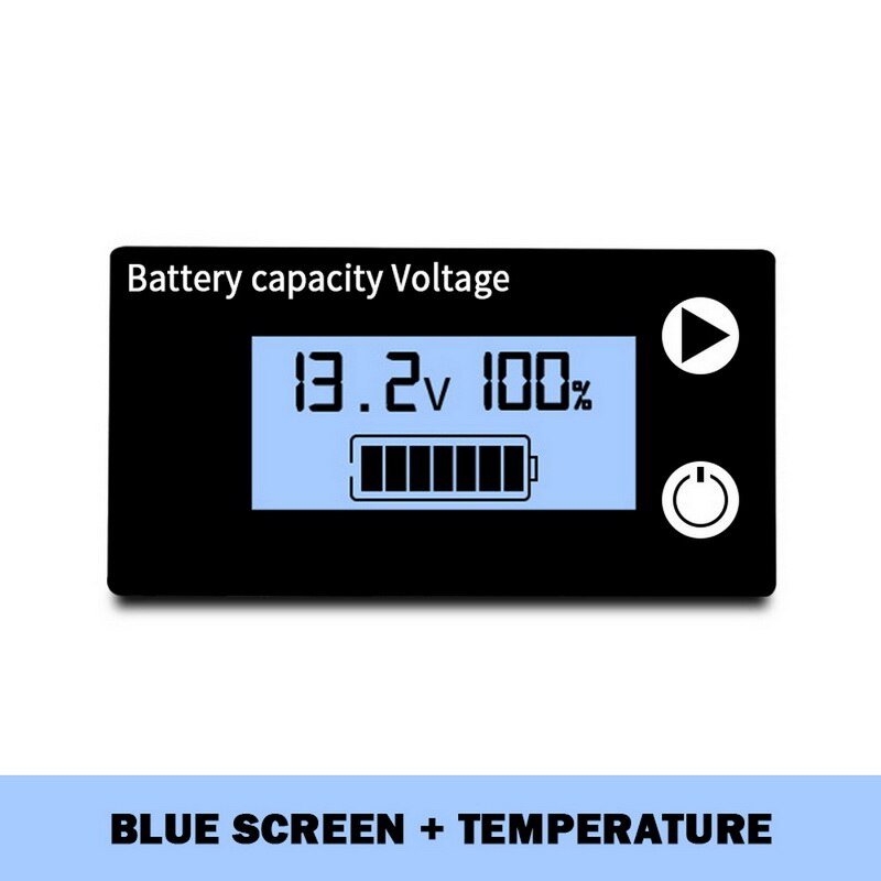 LCD Battery Capacity Monitor Indicator Voltage Meter Lead Acid Lithium LiFePO4 Car Motorcycle Voltmeter Voltage Gauge DC 8V-100V: D