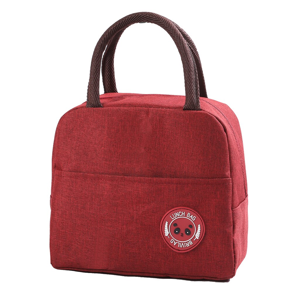 16 Styles Waterproof Lunch Bag Nylon Portable Zipper Thermal Oxford Lunch Bags For Women Convenient Lunch Box Tote Food Bags: E