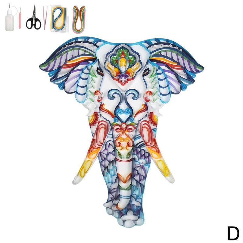 DIY Paper Art Parrot Animal Quilling Paper Set Craft Paper Quilling Kit Home Decor 3D Origami Collage Quilling Tools Set