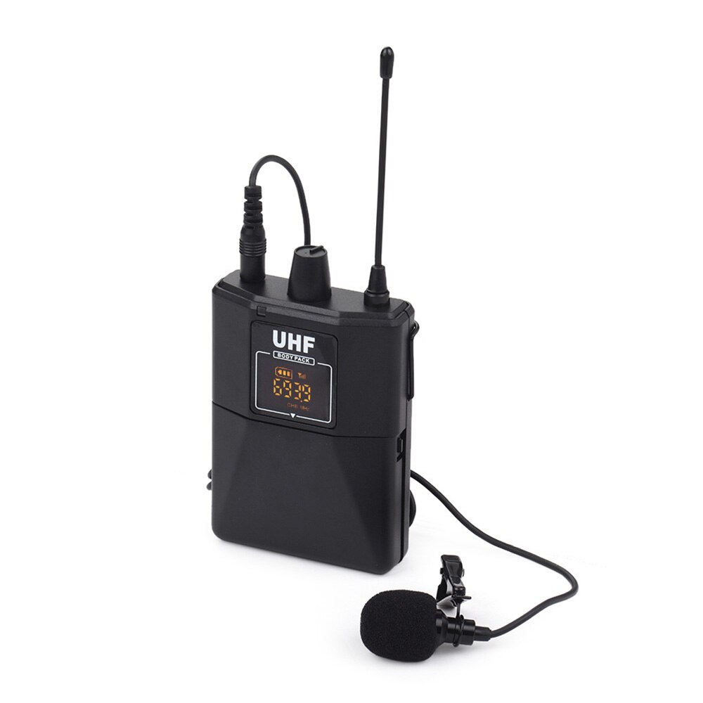 Uhf Dual-Frequentie Draadloze Microfoons Set Met 1 Ontvanger 1 Zender 1 Lavalier Mic 1 Headset Microfoon Voor Onderwijs vergadering Live