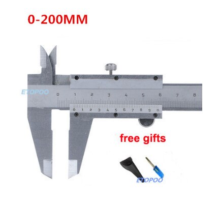 Mini Vernier Caliper 70mm Stainless steel Hardened Metric Machinist vernier caliper thickness gauge 0-70/100/150/200/300mm: 0-200mm