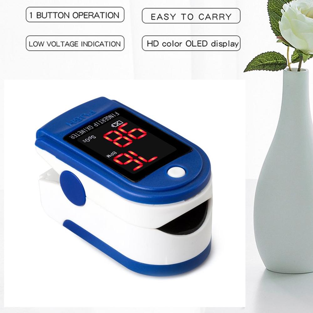 Oxymètre de pouls au bout du doigt Portable oxymètre de doigt pince à doigt SPO2 rythme cardiaque pouls moniteur de Saturation de la fréquence cardiaque