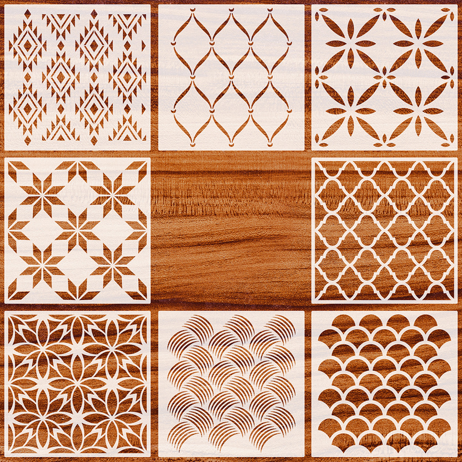 1 Uds. 30*30cm Mandala geométrico DIY plantillas de capas pintura de pared libro de recortes colorear plantilla decorativa de álbum en relieve