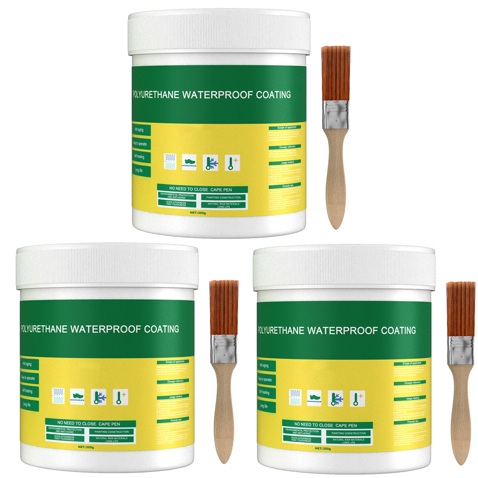 300/600/900/1200G Waterdichte Coating Afdichtmiddel Transparante Lijm Met Borstel Onzichtbaar Anti-Lek Dak Reparatie Gebroken Middel Gereedschap: Donkergrijs