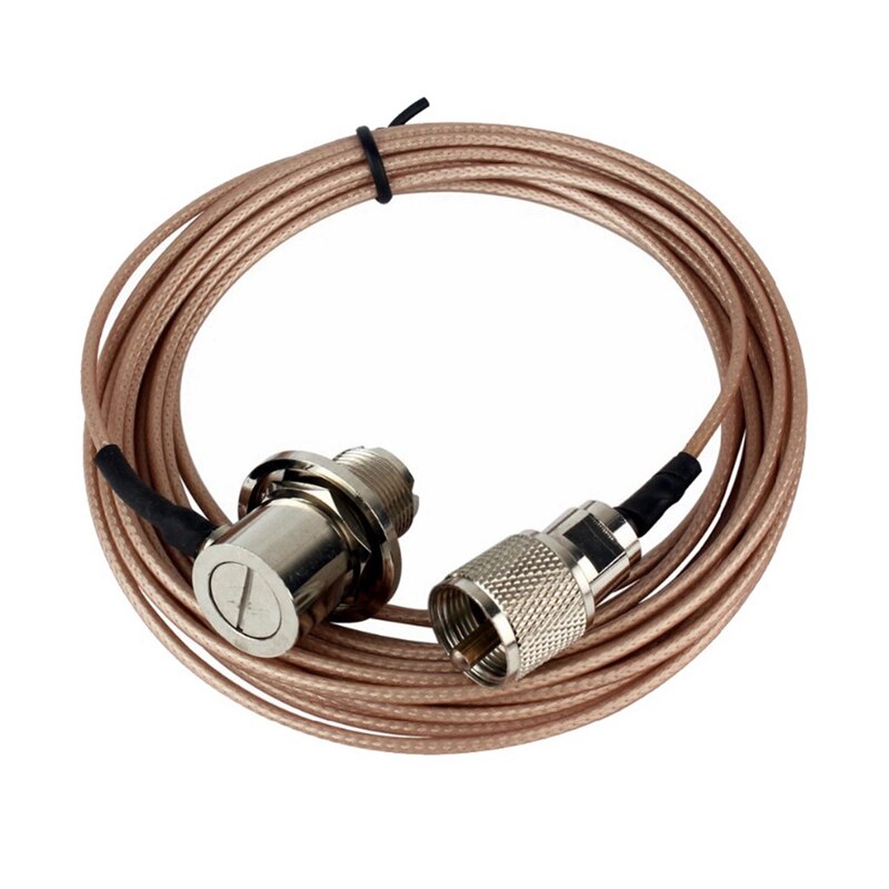 5M RG316 Coaxial Cable - PL259 UHF Male to SO239 Connector - 16Ft Radio Extension