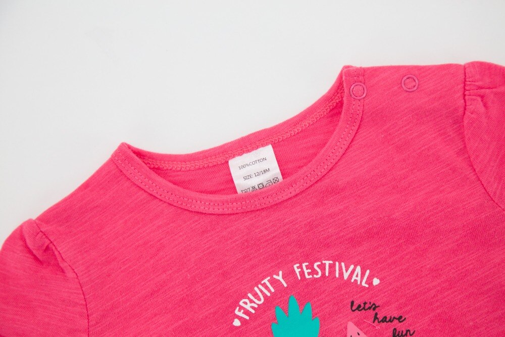 Camiseta de algodón para niñas de Kavkas, camisetas de manga corta de verano para niñas, ropa para bebés, camisetas para niñas, Tops para bebés