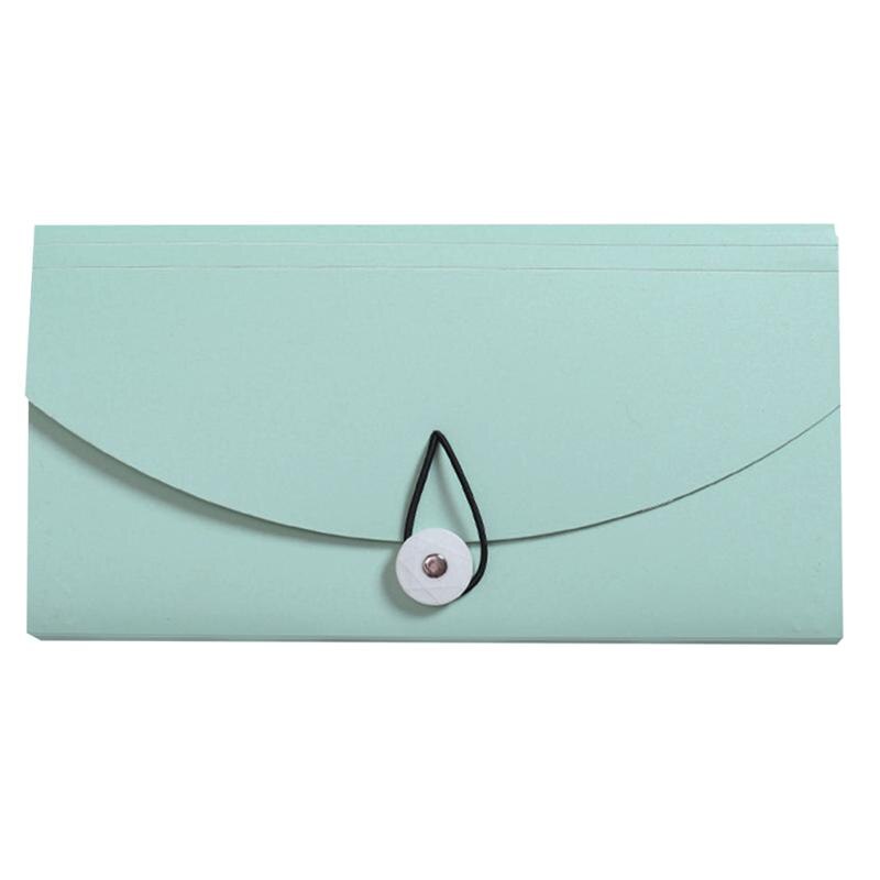 Accordion Bills Folder Portable School Office Receipt Organizer B6 Bills Holder: sky blue