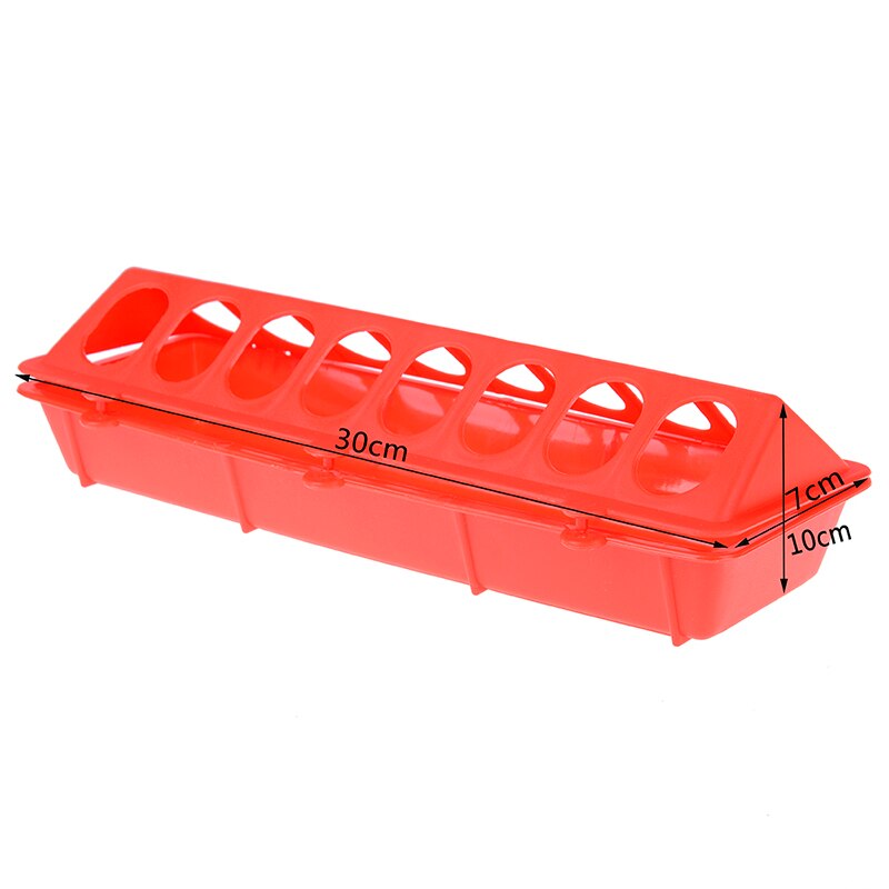 1pc plast fasan foder spand kylling flip-top fjerkræ jorden feeder kylling fjerkræ foder trug kyllingeopdræt værktøj: Rød