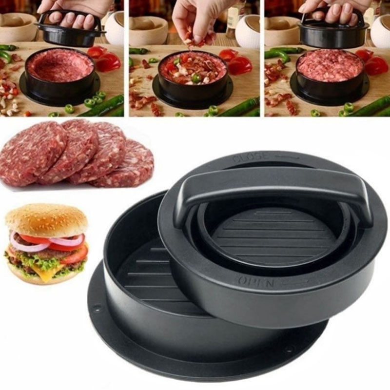 Non-stick hamburger burgerpresse fødevaregodkendt abs hamburger maker kok kotelet form kød oksekød presse patty maker bbq kødværktøj